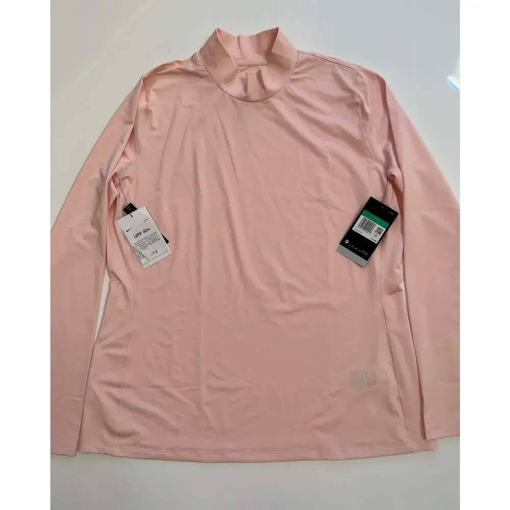 Nike Women's Long Sleeve Golf Mocks Neck Pink AV3661 682 Size XL NWT